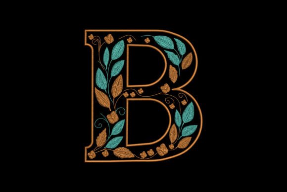 Floral Alphabet Letter B: A Designer’s Stitch Test