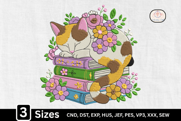 Floral Sleeping Cat Book Lover: Holiday Review