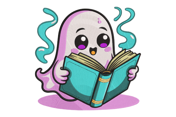Ghost Reading Book: Sweatshirt Embroidery Review