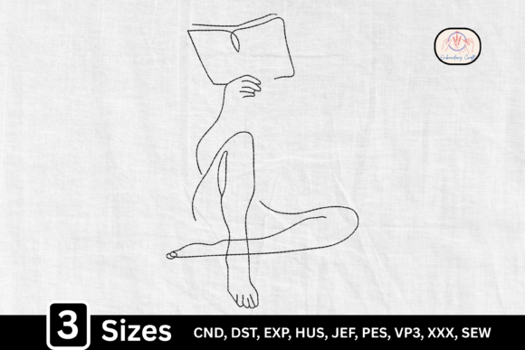Minimalist Line Art Reading Woman Review