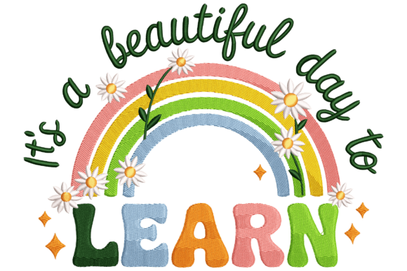 Rainbow School Quote: Embroidery Design Review