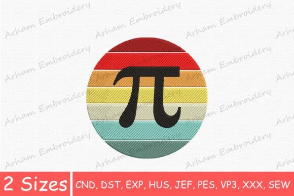 Retro Pi Day Embroidery Design Review