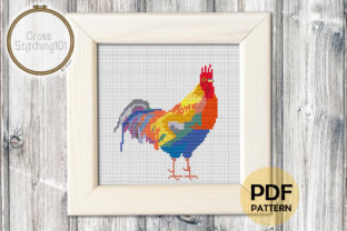 Rooster Modern Cross Stitch Pattern Review