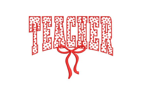 Teacher Hearts Varsity Bow: An Embroidery Review