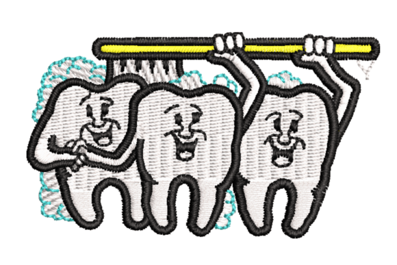 Toothbrush with Tooth Embroidery Design Review