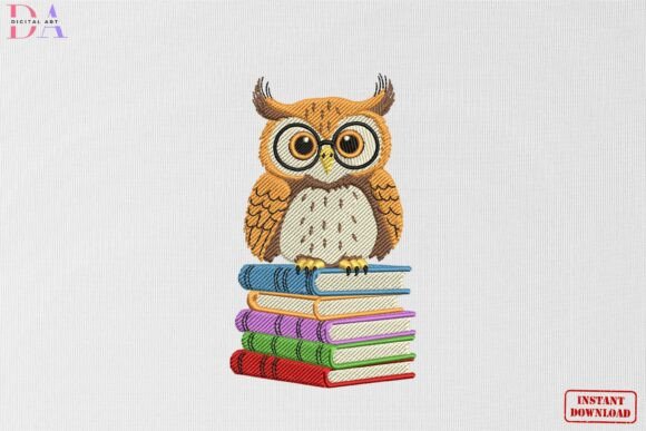 Wise Owl Book Stack: An Embroidery Design Review